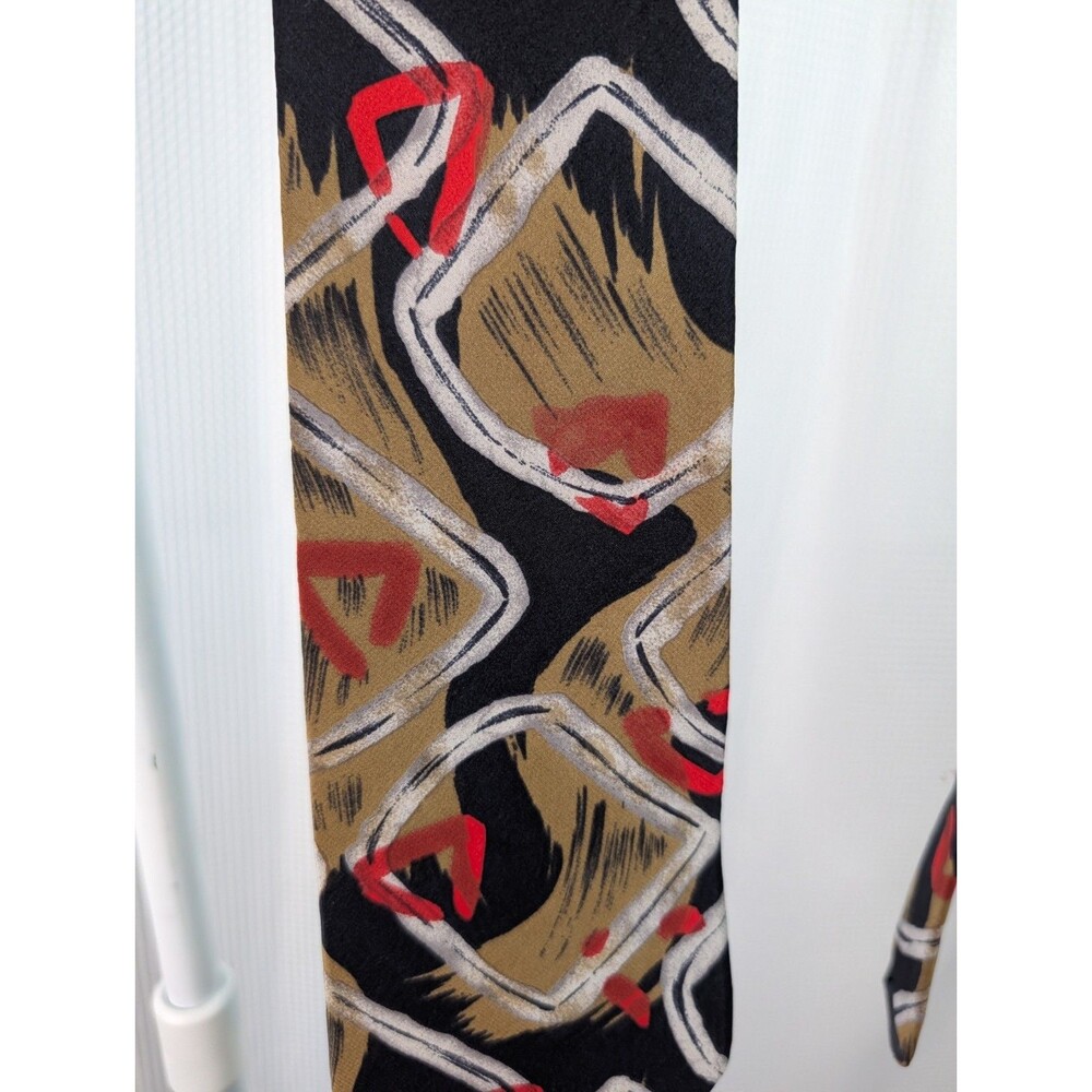 Christian Dior Monsieur Silk Neck Tie Men's Vintage 80s 90s Geometric (L01)